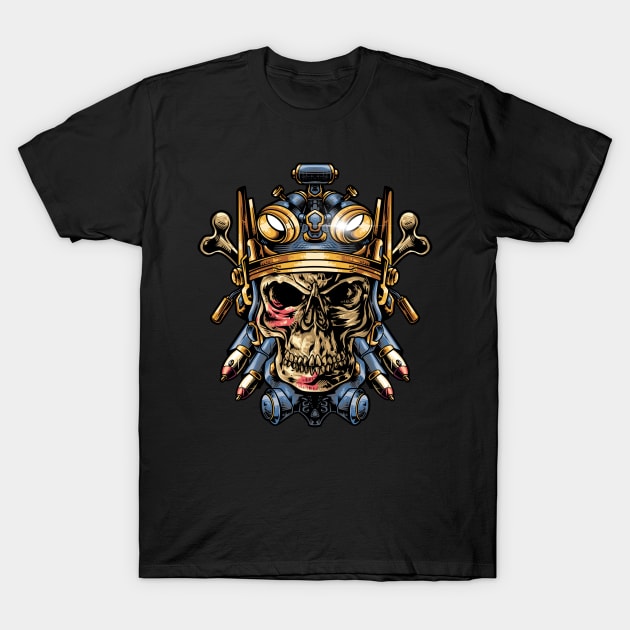 military skull T-Shirt by Bayuktx
